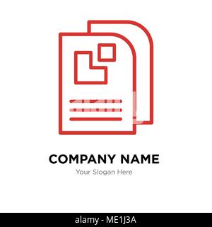 Daten Seite Firmenlogo Design Template, Business corporate Vektor icon Stock Vektor