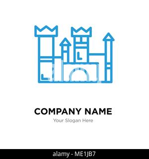 Schloss Company Logo Design Template, Business corporate Vektor icon Stock Vektor