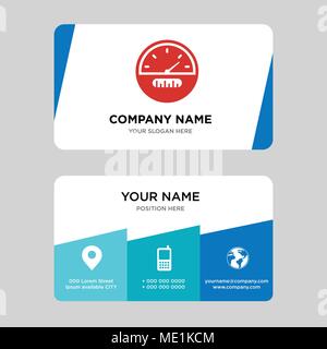 Tachometer business card design Vorlage, die Sie für Ihre Firma, modernen, kreativen und sauber Personalausweis Vector Illustration Stock Vektor