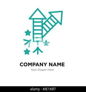 Feuerwerk Company Logo Design Template, Business corporate Vektor icon Stock Vektor