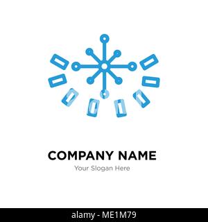 Data Analytics kreisförmigen Logo Design Template, Business corporate Vektor icon Stock Vektor