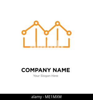 Zunehmende bars Company Logo Design Template, Business corporate Vektor icon Stock Vektor