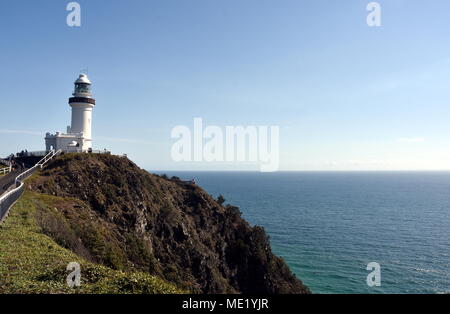 Byron Bay, Australien - Dec 25, 2017. Der östlichste Punkt des australischen Festlandes, der Leuchtturm von Cape Byron. Stockfoto