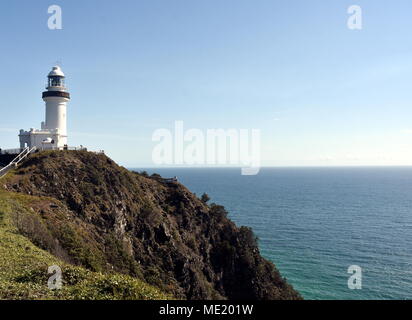 Byron Bay, Australien - Dec 25, 2017. Der östlichste Punkt des australischen Festlandes, der Leuchtturm von Cape Byron. Stockfoto