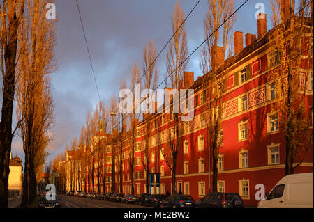 Weilerblock, Regerstraße, Stadtteil Au-Haidhausen, München, Oberbayern, Bayern, Deutschland Stockfoto