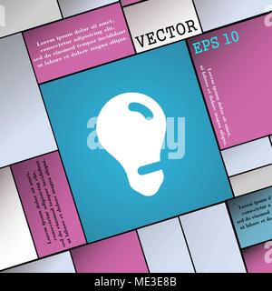 Glühbirne, Idee Symbol unterzeichnen. Moderne Wohnung Stil für Ihr Design. Vector Illustration Stock Vektor