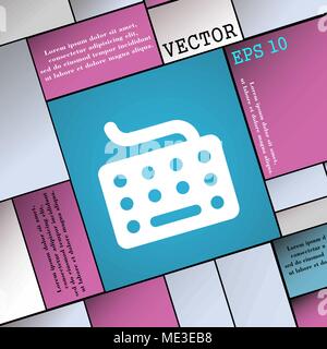 Symbol Tastatur anmelden. Moderne Wohnung Stil für Ihr Design. Vector Illustration Stock Vektor
