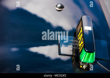 Freie taxi Detail, Barcelona, Spanien. Horizontale Schuß Stockfoto