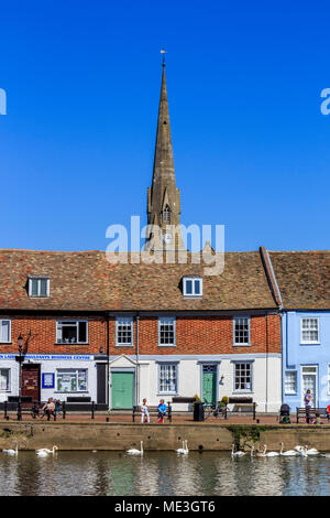 Die alte Riverport, St Ives Stadtmitte auf dem großen Fluss Ouse, Cambridgeshire, England, UK, GB Stockfoto