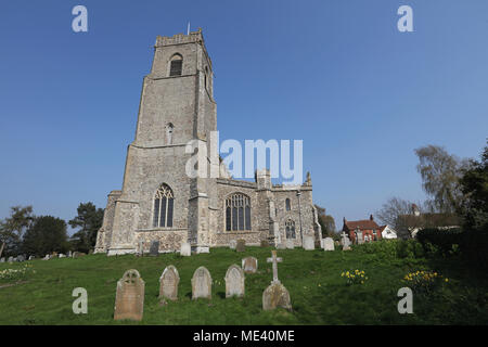 Kirche der Heiligen Dreifaltigkeit, Blythburgh, Suffolk, Großbritannien. Stockfoto