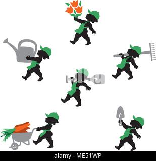 ArbeiterGärtnerPiktogramm Alamy