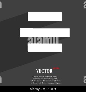 Zentrierung Symbol flache moderne Web Design mit langen Schatten und Platz für Ihren Text. Vector Illustration Stock Vektor