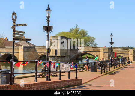 Kapelle St. Ledger (Kapelle auf der Brücke), die Alte riverport, St Ives Stadtmitte auf dem großen Fluss Ouse, Cambridgeshire, England, UK, GB Stockfoto