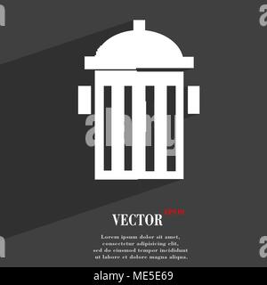 Hydrant Symbol flache moderne Web Design mit langen Schatten und Platz für Ihren Text. Vector Illustration Stock Vektor