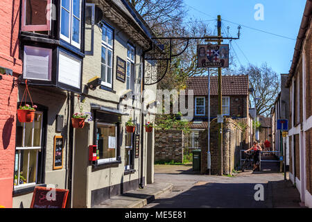 Oliver Cromwell Public House, der alte Riverport, St Ives Stadtmitte auf dem großen Fluss Ouse, Cambridgeshire, England, UK, GB Stockfoto