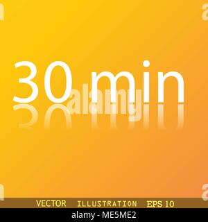 30 Symbol flache moderne Web Design mit Reflexion und Platz für Ihren Text. Vector Illustration Stock Vektor