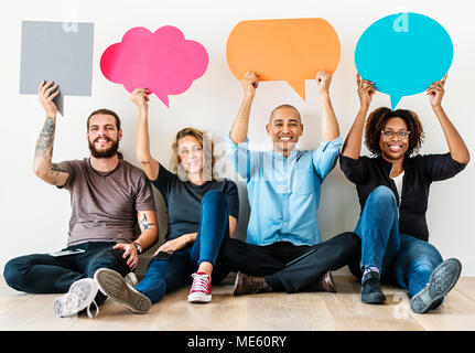 Menschen, die Sprechblase Symbole Stockfoto