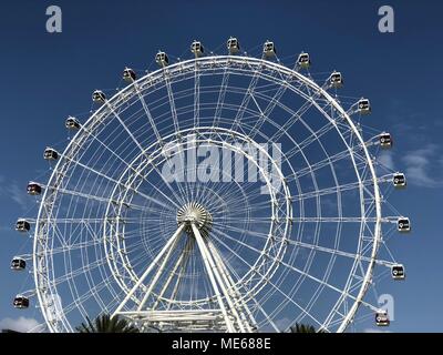 Das Orlando Eye, einem 400 m hohen Riesenrad und das größte Aussichtsrad an der Ostküste der Vereinigten Staaten. Orlando, Florida. Stockfoto