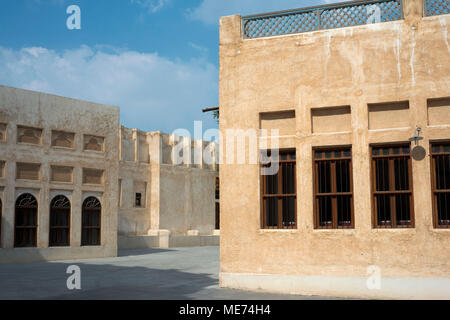 Alte Gebäude in der Innenstadt, Souq Waqif, Doha, Qatar Stockfoto