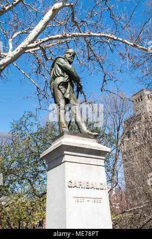 Giuseppe Garibaldi Statue, Washington Square Park in Greenwich Village, New York Stockfoto