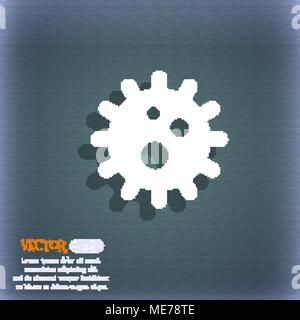 Naval mine Symbol Symbol auf dem blau-grünen Abstrakt Hintergrund mit Schatten und Platz für Ihren Text. Vector Illustration Stock Vektor