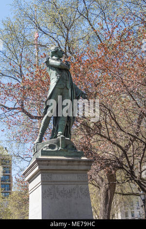 Marquis De Lafayette Bronzestatue in Union Square, New York City, USA Stockfoto