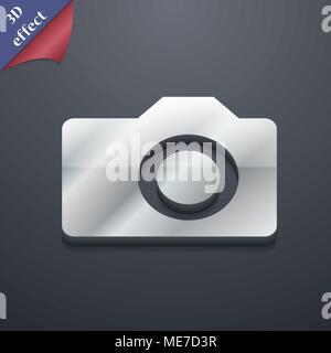 Digital Foto Kamera symbol. 3D-Stil. Schickes, modernes Design mit Platz für Ihren Text Vector Illustration Stock Vektor