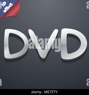 Dvd-Symbol. 3D-Stil. Schickes, modernes Design mit Platz für Ihren Text Vector Illustration Stock Vektor