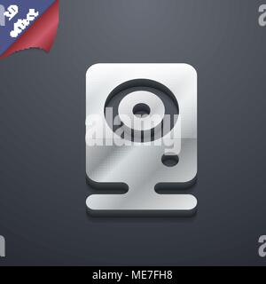 Web Cam-Symbol. 3D-Stil. Schickes, modernes Design mit Platz für Ihren Text Vector Illustration Stock Vektor