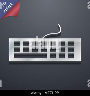 Computer Tastatur auf das Symbol. 3D-Stil. Schickes, modernes Design mit Platz für Ihren Text Vector Illustration Stock Vektor