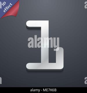 Nummer eins Symbol. 3D-Stil. Schickes, modernes Design mit Platz für Ihren Text Vector Illustration Stock Vektor