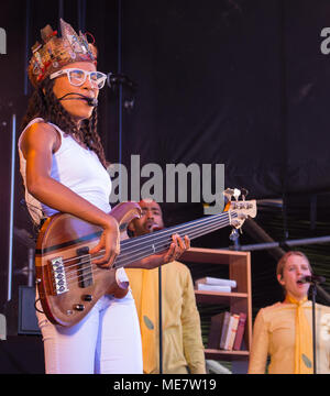 Esperanza Spalding durchführen bei Molde Jazzfestival in Molde, Norwegen, 21.07.2016. Stockfoto