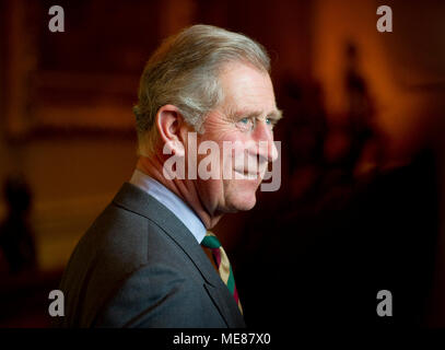 London, England, UK. 3. Dezember 2009. Der Prinz Charles von Wales an einer Rezeption (um Sandringham House, Sandringham, Norfolk) für Soldaten der Mercian Regiment, die in Afghanistan gedient. (Bild: © Geoff Pugh/ZUMApress.com) Stockfoto