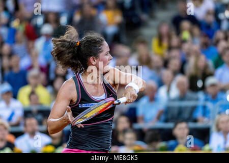 April 22, 2018: Patty Schnyder (SUI) während der FED Cup durch BNP Spiel 2018 zwischen Rumänien und der Schweiz im Sala Polivalenta, Cluj-Napoca, Rumänien ROU. Copyright: Cronos/Catalin Soare Stockfoto