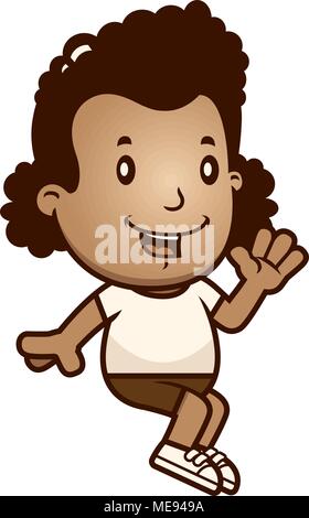 Ein Cartoon Illustration eines Mädchen sitzen. Stock Vektor