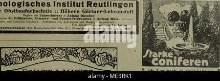 . Gartenkunst sterben. F0RST-LAU 5 ITZ 15. Mai - Oktober 1913 ROSEN^^ OÄRTENBAUz: DIPLOMPROJEKT GARTENBAU: ROSEN • CHRYSANTHEMEN DAHLIEN" U. A.-GARTENrU. FRIEDHOFSKUNSF SCHREBEROäRTEN - VERGNUGUNGSECK-SPORT Mann bittet bei Bestellungen Sieb in "Die Gartenkunst" zu bezieben. Stockfoto