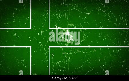 Flaggen von ladonia mit zerbrochenen Glas Textur. Vector Illustration Stock Vektor