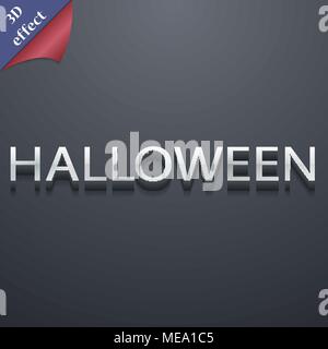 Halloween Symbol. 3D-Stil. Schickes, modernes Design mit Platz für Ihren Text Vector Illustration Stock Vektor