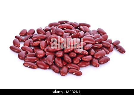 Red bean auf weißem Hintergrund Stockfoto
