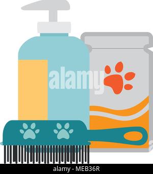 Pet Grooming Produkte Stock Vektor