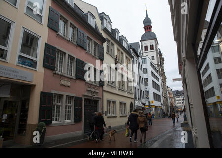 Beethoven Museum in dem Haus, in dem Ludwig van Beethovens in Bonn, Nordrhein-Westfalen, Deutschland geboren wurde. Stockfoto