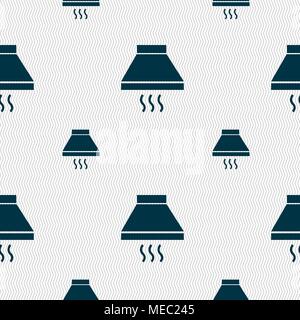 Küchenhaube Symbol unterzeichnen. Nahtlose Muster mit geometrischen Struktur. Vector Illustration Stock Vektor