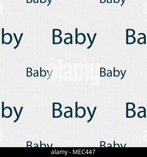 Baby an Bord Schild Symbol. In dem Auto Achtung Symbol für Kleinkinder. Baby Schnuller Sauger. Nahtlose Muster mit geometrischen Struktur. Vector Illustration Stock Vektor