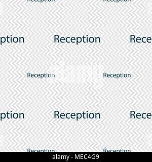 Rezeption zeichen Symbol. Hotel Registrierung Tabelle Symbol. Nahtlose Muster mit geometrischen Struktur. Vector Illustration Stock Vektor