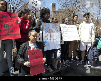 Nationale Schule Arbeitsniederlegung, Washington Square NYC Stockfoto