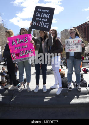 Nationale Schule Arbeitsniederlegung, Washington Square NYC Stockfoto