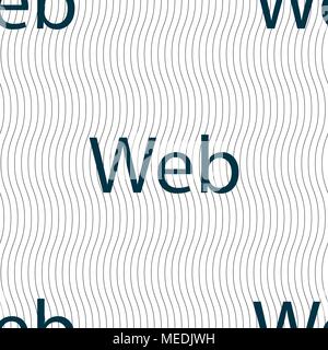 Web zeichen Symbol. World wide web Symbol. Nahtlose Muster mit geometrischen Struktur. Vector Illustration Stock Vektor