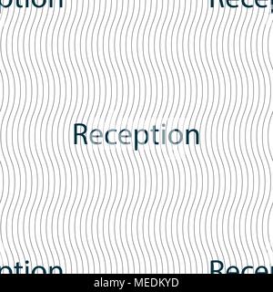 Rezeption zeichen Symbol. Hotel Registrierung Tabelle Symbol. Nahtlose Muster mit geometrischen Struktur. Vector Illustration Stock Vektor