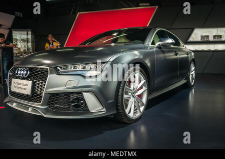 RS7 Sportback Leistung auf einem Audi Sport Event auf dem Shanghai International Circuit. Stockfoto