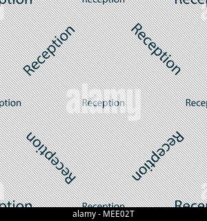 Rezeption zeichen Symbol. Hotel Registrierung Tabelle Symbol. Nahtlose Muster mit geometrischen Struktur. Vector Illustration Stock Vektor